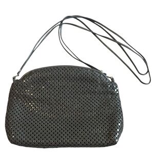 Whiting and Davis Vintage Crossbody silver color
